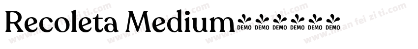 Recoleta Medium字体转换